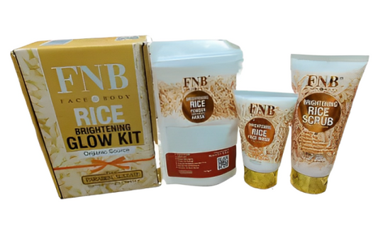 Fnb Rice [3 In 1] Whitening Brightening Glow Kit